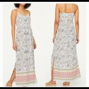 Loft White Floral Maxi Dress